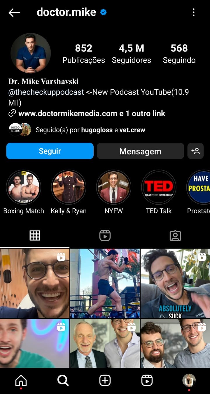 Dr Mike Redes sociais para medicos